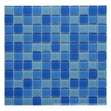 Swimming Pool Blue Glow Beach Glass Mosaic Tiles